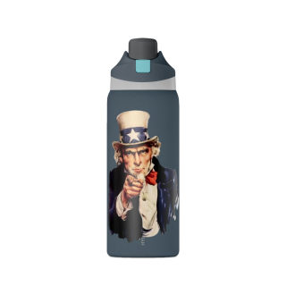 Uncle Sam Pointing Water Bottle | 32oz Insulated Stainless Steel 6