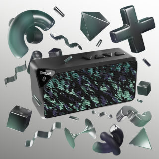 Green Black Camo Bluetooth Speaker 4
