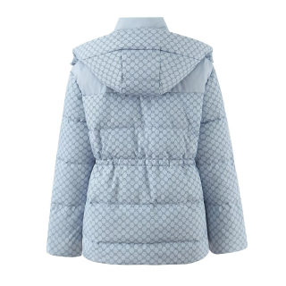 Street Letter Print Hooded Cotton Jacket 2