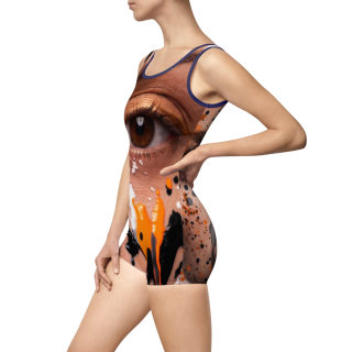 Abstract Face Art Swimsuit | Portrait All-Over Print 27