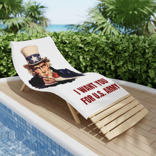 Uncle Sam I Want You for U.S. Army Beach Towel | Patriotic Vintage Recruitment Print 12