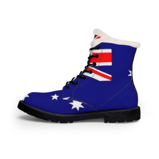 Australian Flag Fur-Lined Boots | Women's Leather Boots 4