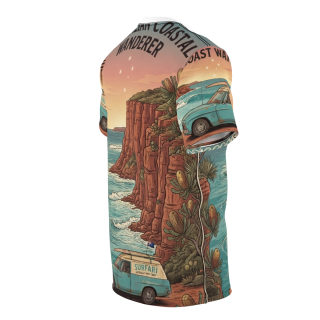 Coastal Wanderer Surf Van Tee | Ocean Cliffs Sunset All-Over Print 24