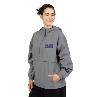 Packable Anorak Jacket | Hooded Windbreaker, Pocket Patch Detail 32