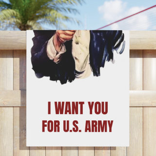 Uncle Sam I Want You for U.S. Army Beach Towel | Patriotic Vintage Recruitment Print 9