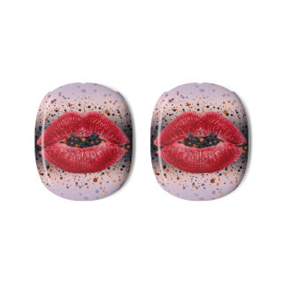 Red Kiss Lips AirPods Max Shell Case | Glitter Speckle Design 2