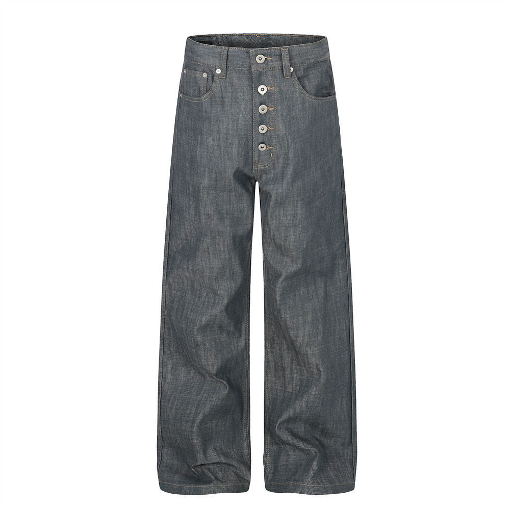 Cowboy Straight Leg Denim Pants | Washed Distressed