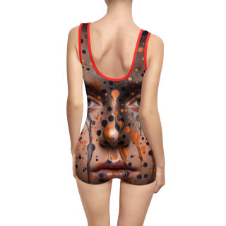 Abstract Face Art Swimsuit | Portrait All-Over Print 32
