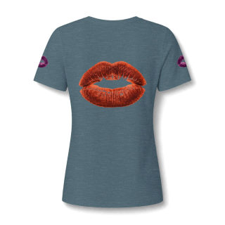 Paint Splatter Face V-Neck Tee | Abstract Face Art 21