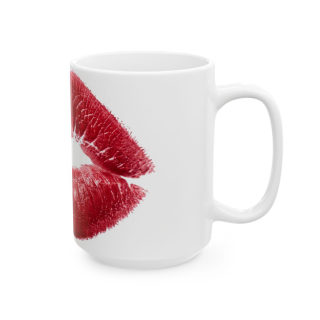 Red Lipstick Kiss Mug | Ceramic Coffee Cup 8