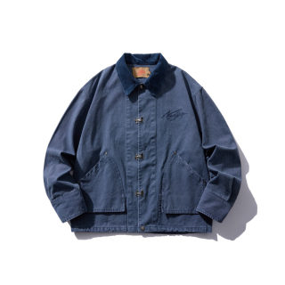 Contrasting Lapel Jacket for Men | Street Trend Solid Color 2