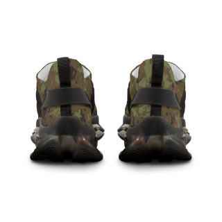 Green Camo Pattern Men's Mesh Sneakers | Camouflage Athletic Shoes 7