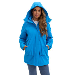 Women's Long Sleeve Hooded Jacket with Pockets 5