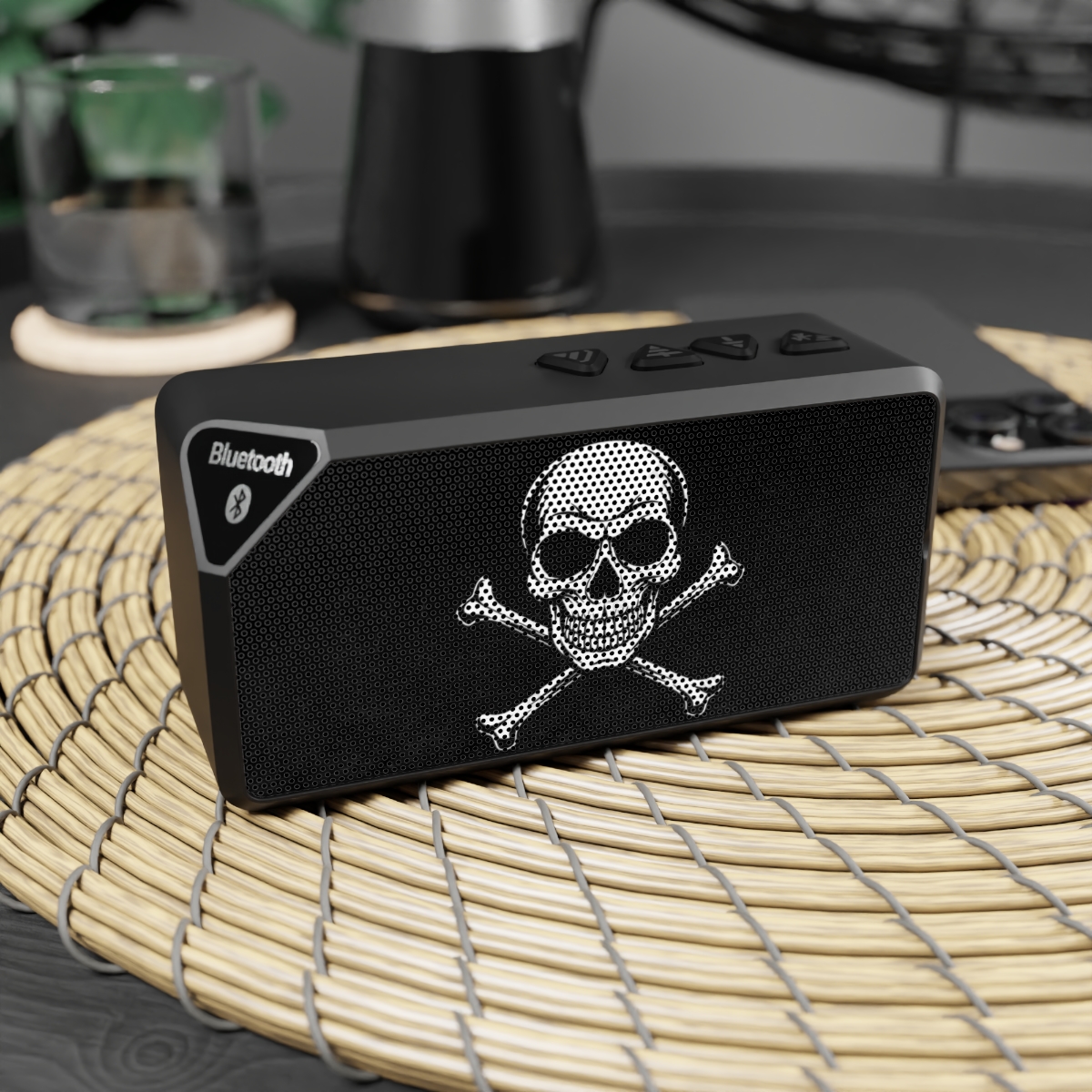 Skull and Crossbones Bluetooth Speaker | Pirate Skull Portable Speaker
