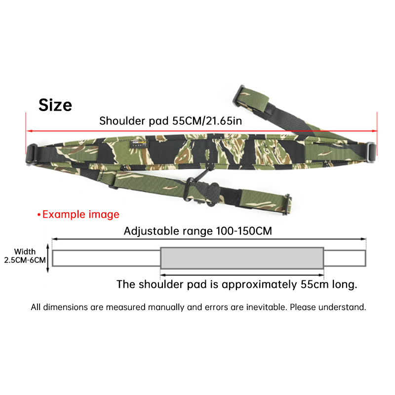 Tactical gear — QD quick-detach rifle sling, 2-point adjustable airgun strap, Cordura