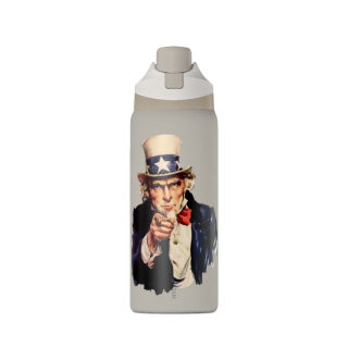 Uncle Sam Pointing Water Bottle | 32oz Insulated Stainless Steel 2