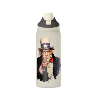 Uncle Sam Pointing Water Bottle | 32oz Insulated Stainless Steel 3