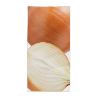 Onion Print Beach Towel | Realistic Onion Design, Kitchen Produce Pattern 3