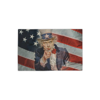 Uncle Sam Pointing American Flag Beach Towel | Patriotic Fourth of July 7