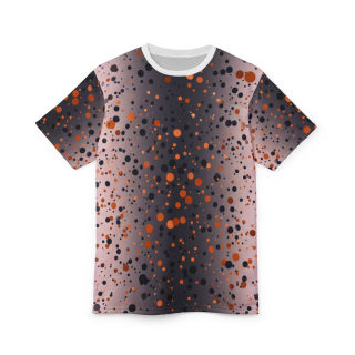 Orange and Black Paint Splatter Tee | All Over Print Shirt 6