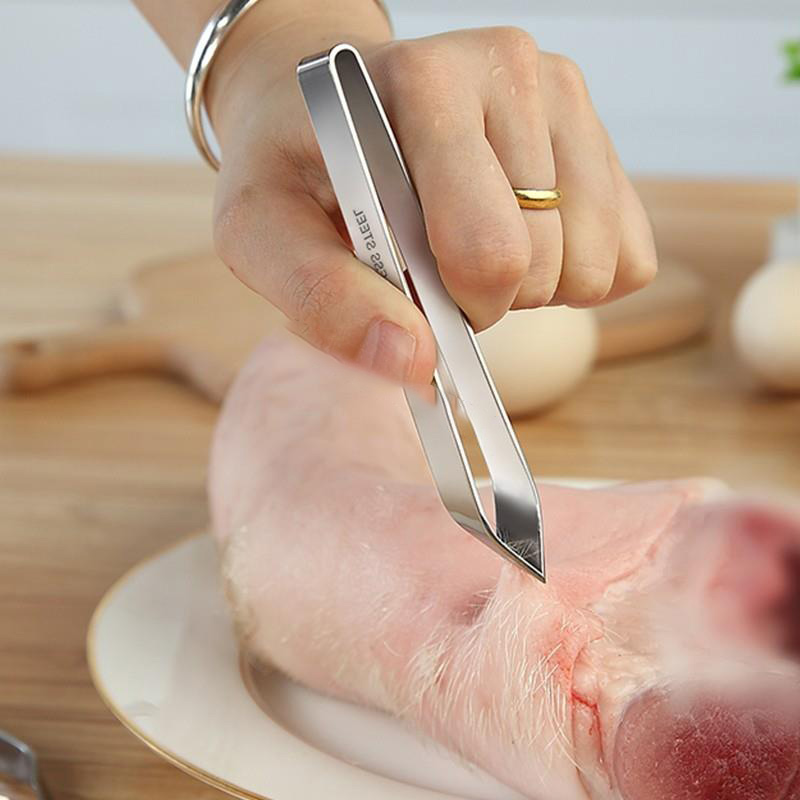 Stainless Steel Multi-Purpose Kitchen Tweezers for Poultry Prep