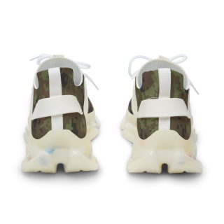 Green Camo Pattern Men's Mesh Sneakers | Camouflage Athletic Shoes 6