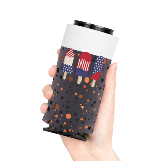 American Flag Popsicles Can Cooler | Patriotic Fourth of July Koozie 14