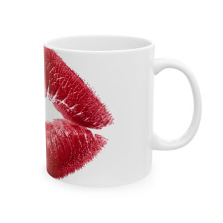 Red Lipstick Kiss Mug | Ceramic Coffee Cup 9