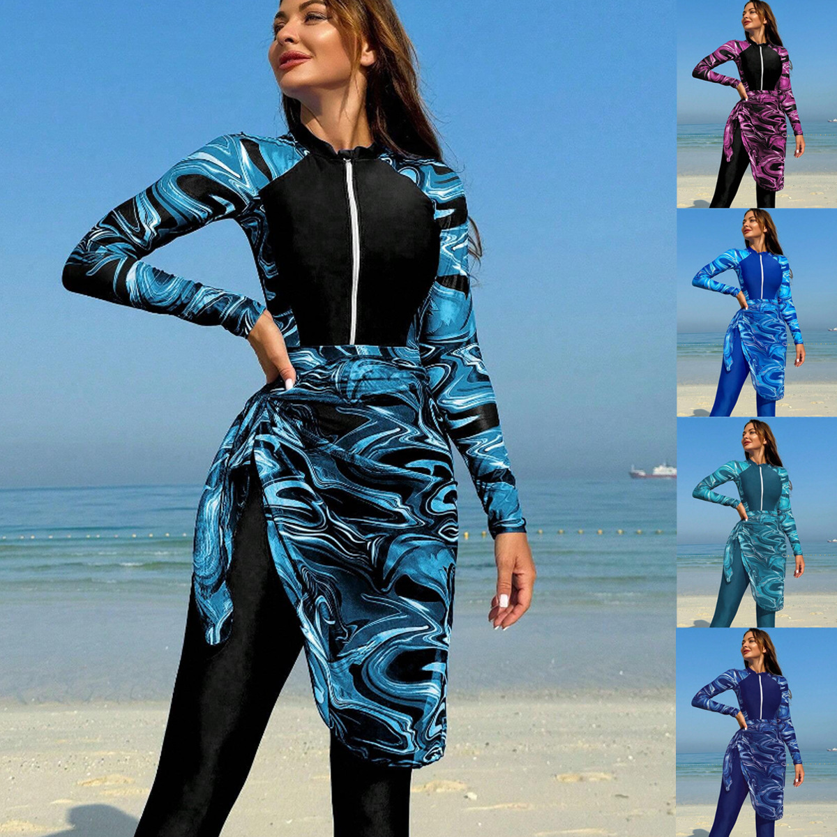 One-piece swimsuit (long-sleeve)