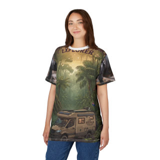 Outback Explorer Campervan Tee | Jungle RV Adventure All-Over Print 6
