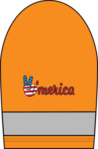 Uncle Sam Flag Graphic T-Shirt | High-Vis Orange Safety Shirt 5
