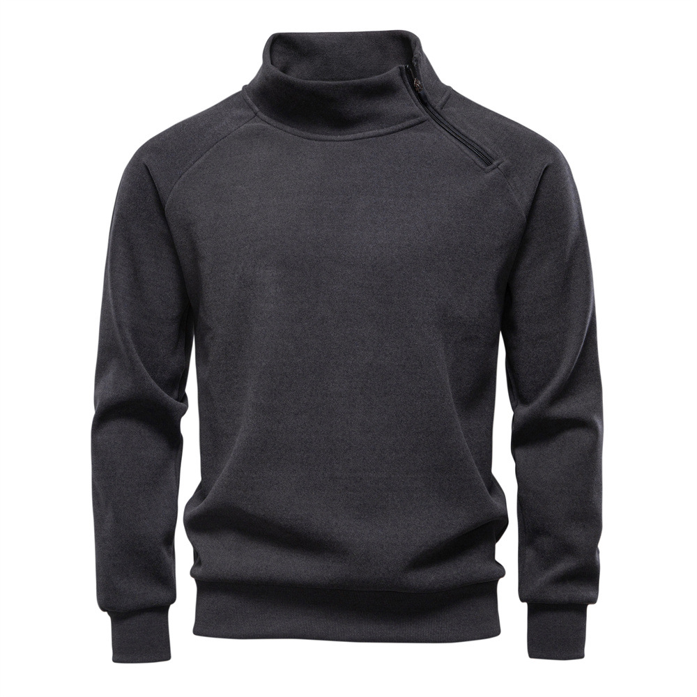 Slant Zip Stand-Up Collar Men's Track Top