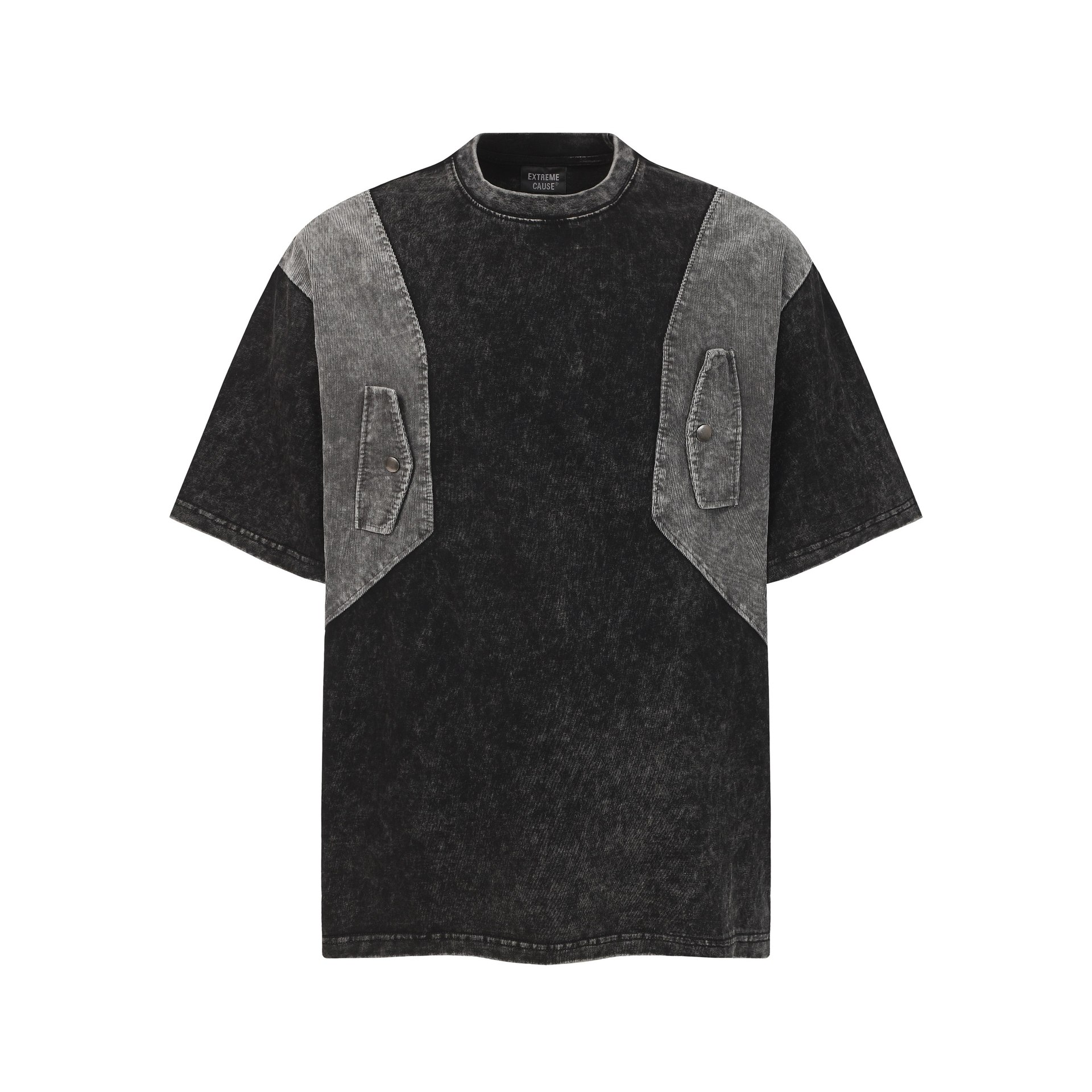 Vintage Distressed Splicing Workwear T-Shirt