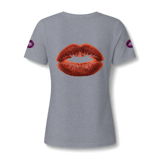 Paint Splatter Face V-Neck Tee | Abstract Face Art 20