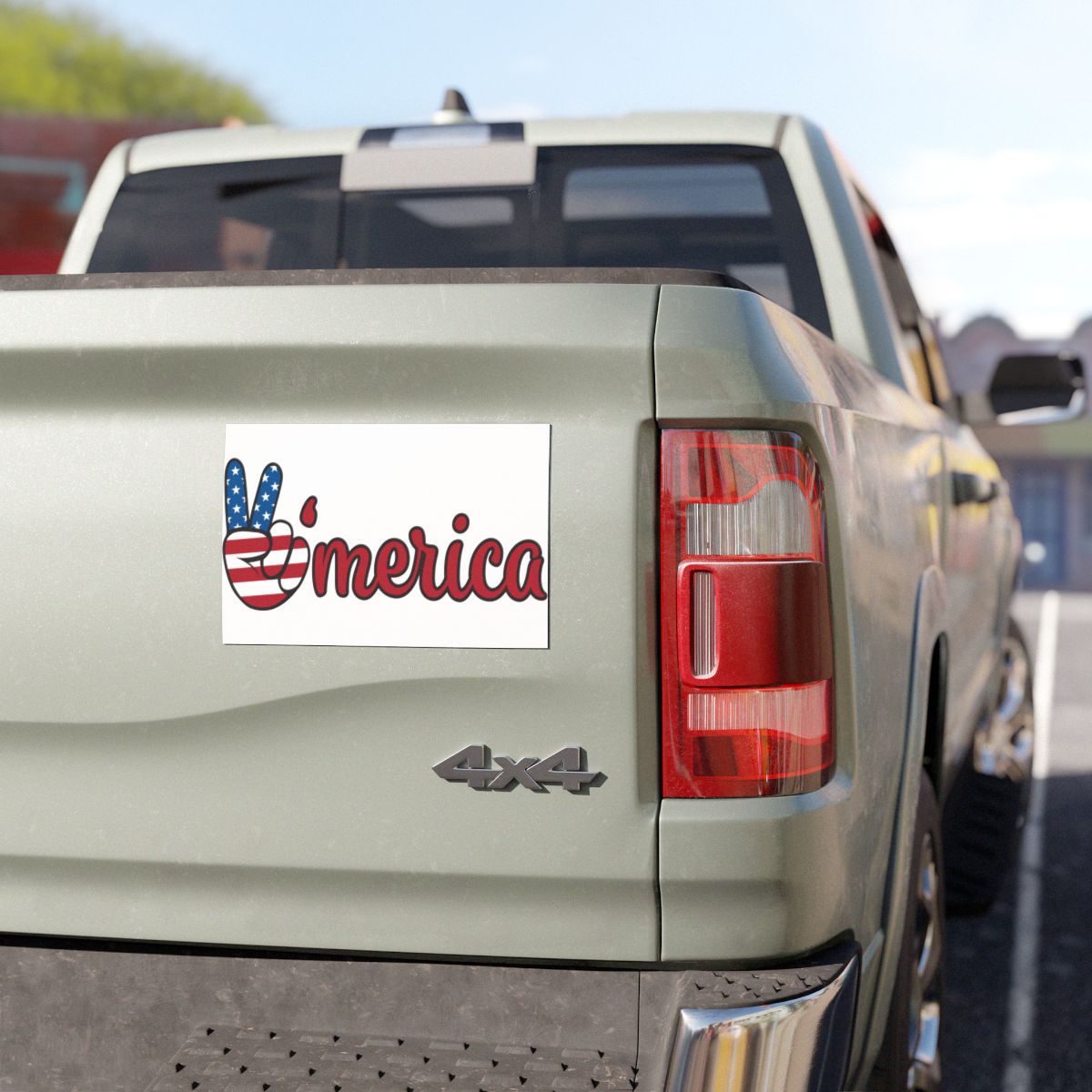 'Merica peace hand Flag Car Magnet | Patriotic America decal