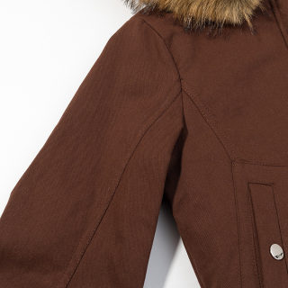 Detachable Fur Collar Cotton-Padded Jacket for Women | Retro Style 4