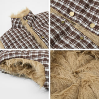 Fleece Plaid Cotton Vest | Loose Casual Warm Versatile Outerwear 4