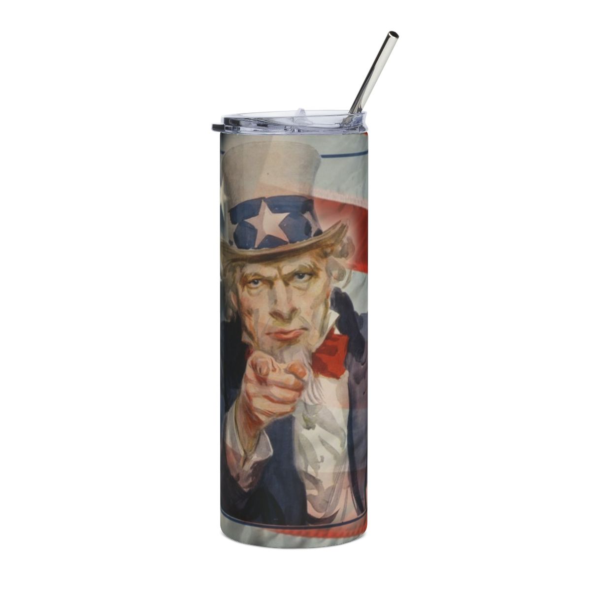 Uncle Sam Pointing Tumbler | 20oz Stainless Steel Patriotic Travel Cup