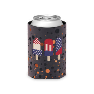 American Flag Popsicles Can Cooler | Patriotic Fourth of July Koozie 7