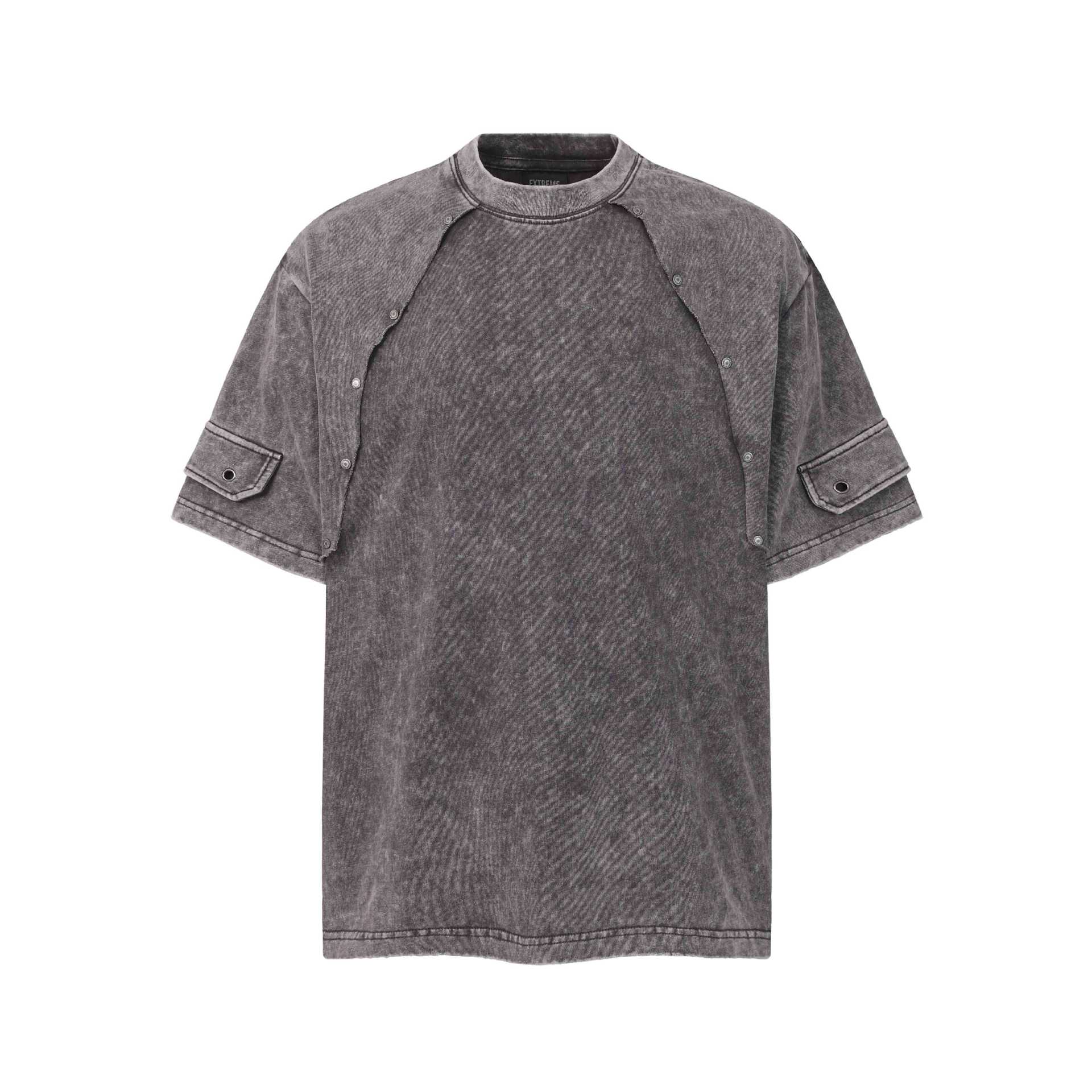 Vintage Distressed Rivet Short Sleeve T-Shirt