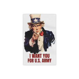 Uncle Sam I Want You for U.S. Army Beach Towel | Patriotic Vintage Recruitment Print 1