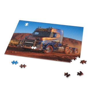 Orange Blue Semi Truck Puzzle | 120–500 Piece 8