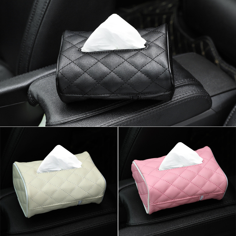 Hanging Leather Tissue Box for Car