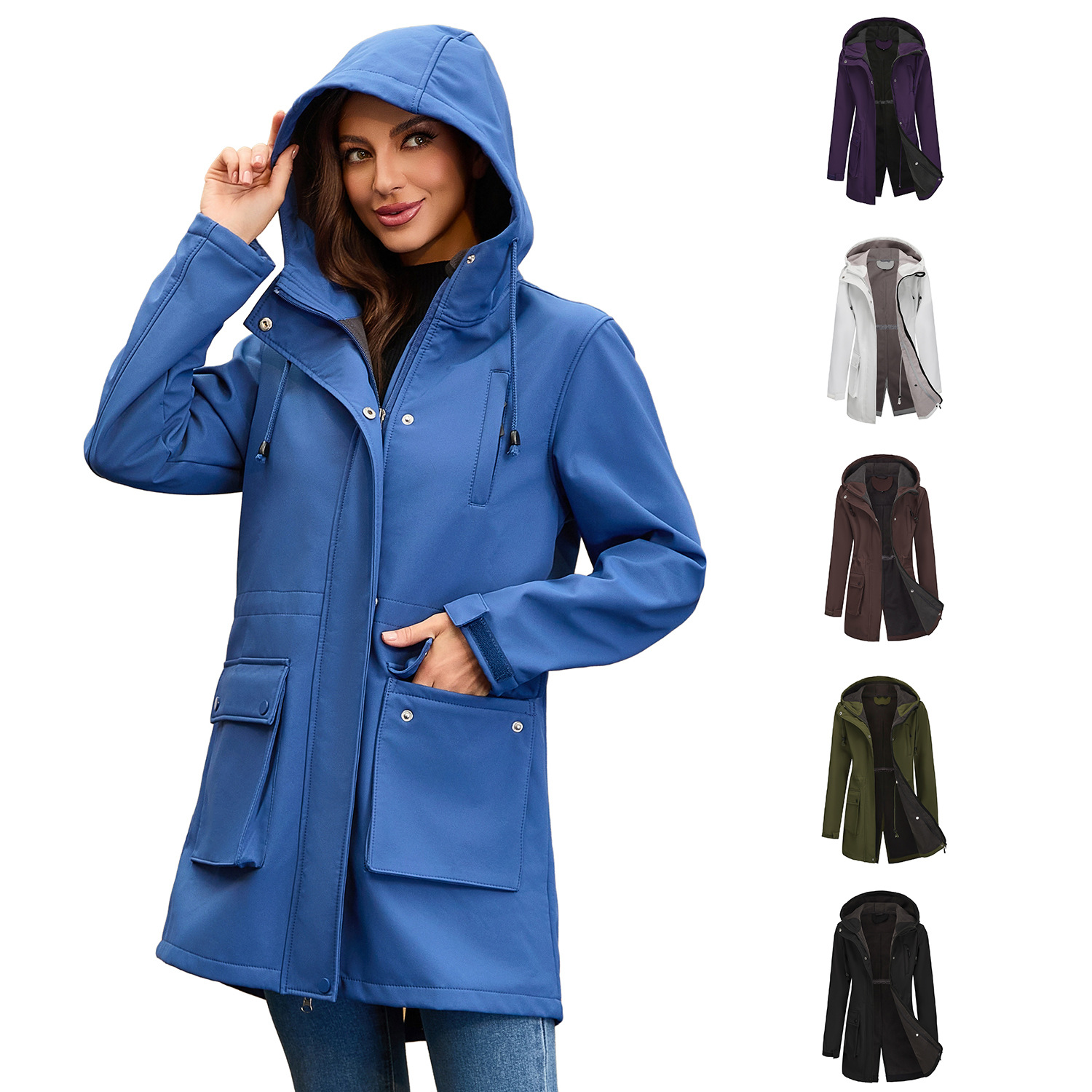 Women's Hooded Jacket with Pockets | Commuter Style