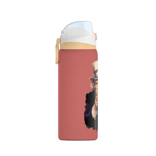 Uncle Sam Pointing Water Bottle | 32oz Insulated Stainless Steel 12