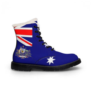 Australian Flag Fur-Lined Boots | Women's Leather Boots 5
