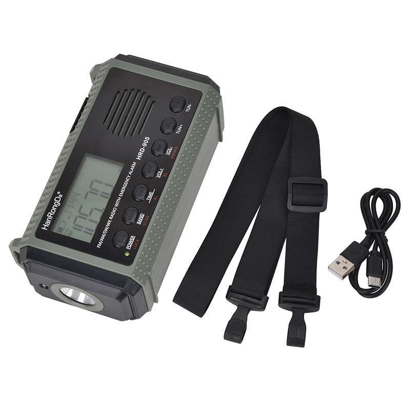 Solar-Powered Emergency Radio with Flashlight, Full Band (US)