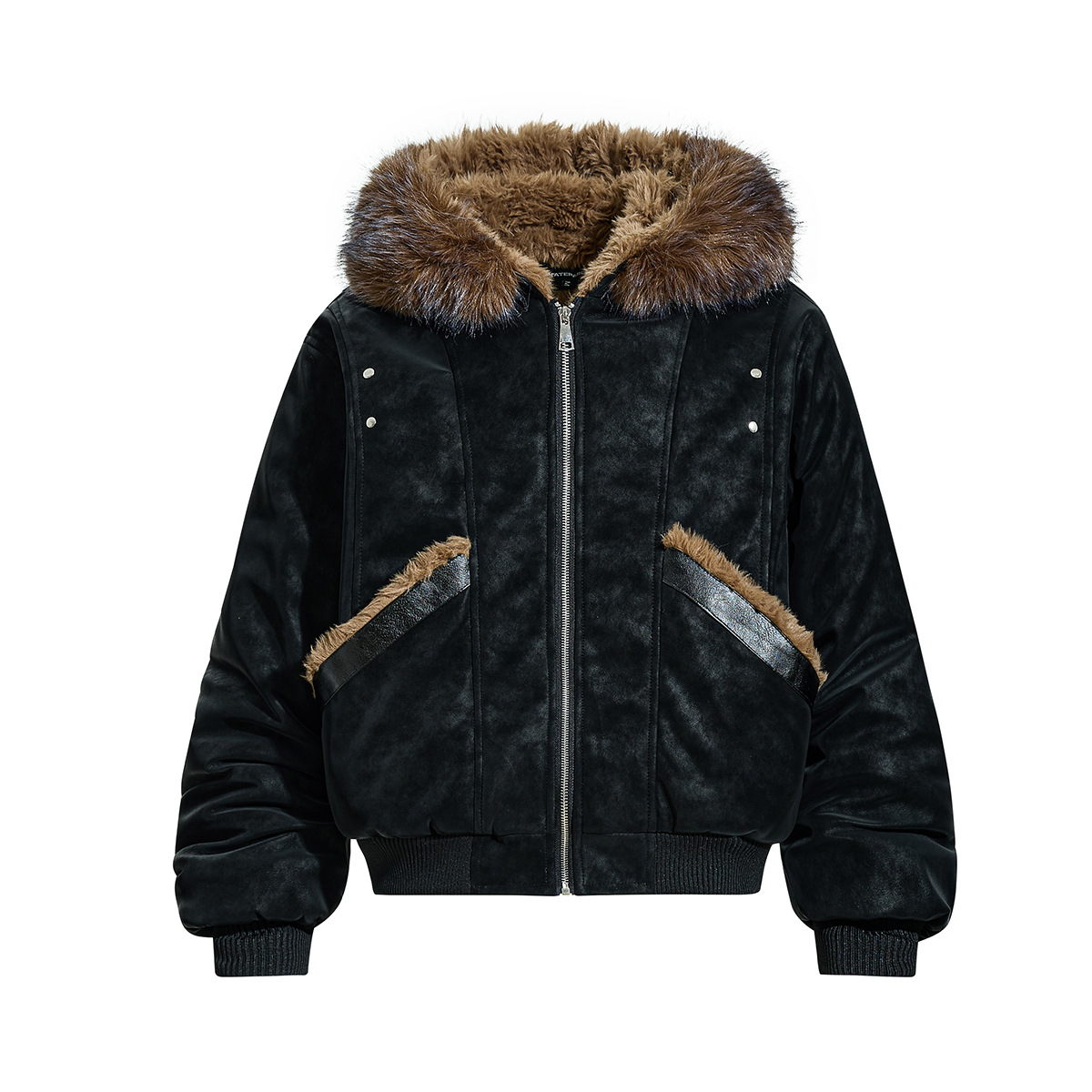 Wool Collar Padded Jacket | Plush Leather Style
