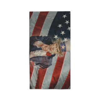 Uncle Sam Pointing American Flag Beach Towel | Patriotic Fourth of July 2