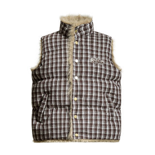 Fleece Plaid Cotton Vest | Loose Casual Warm Versatile Outerwear 1